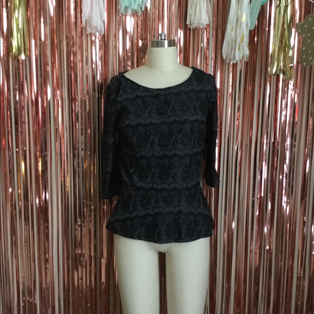 Ann Taylor Black Lace Top